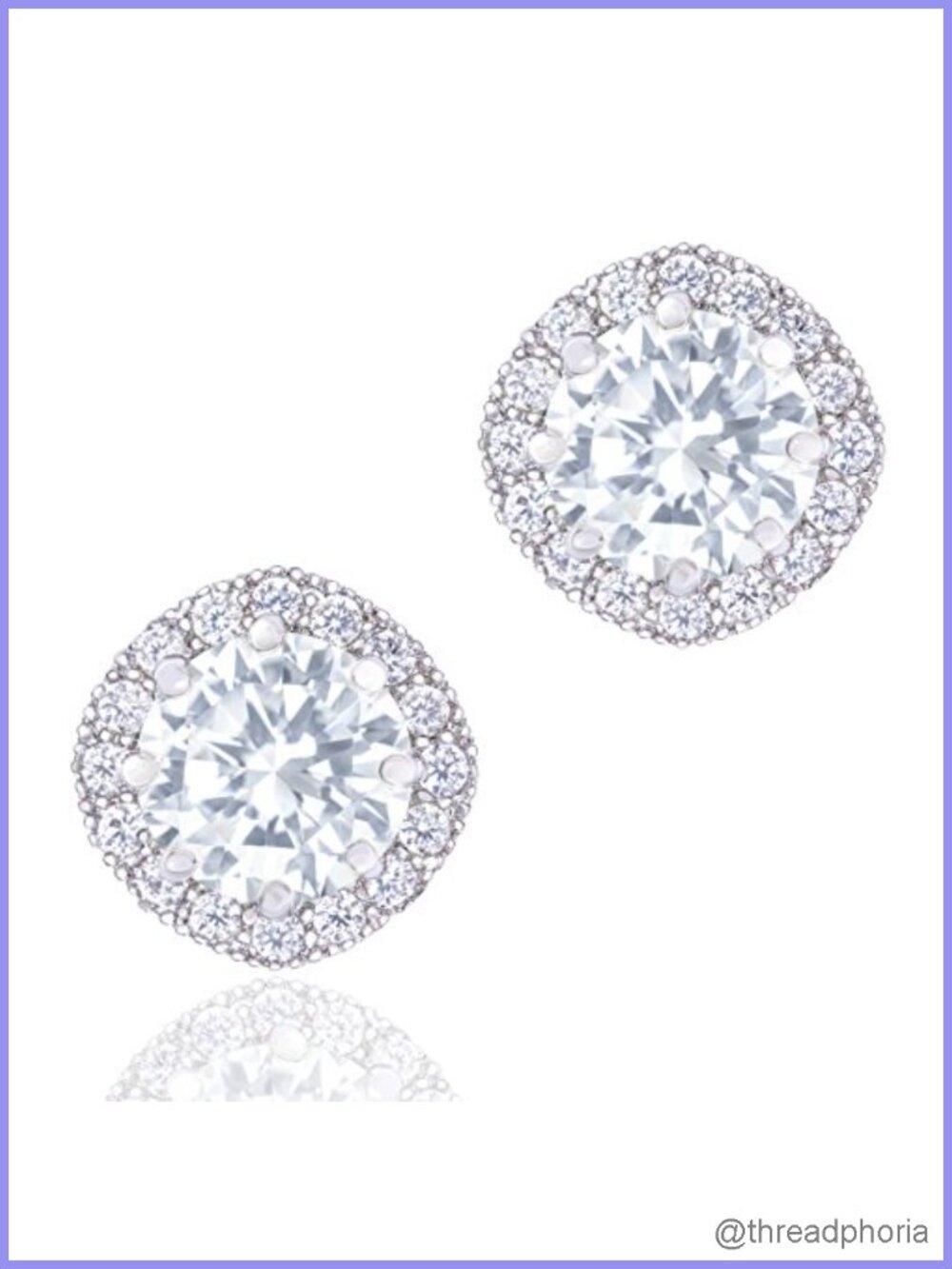 18K Gold Plated CZ Stud Earrings Hypoallergenic 1.9 Carat Women Jewelry